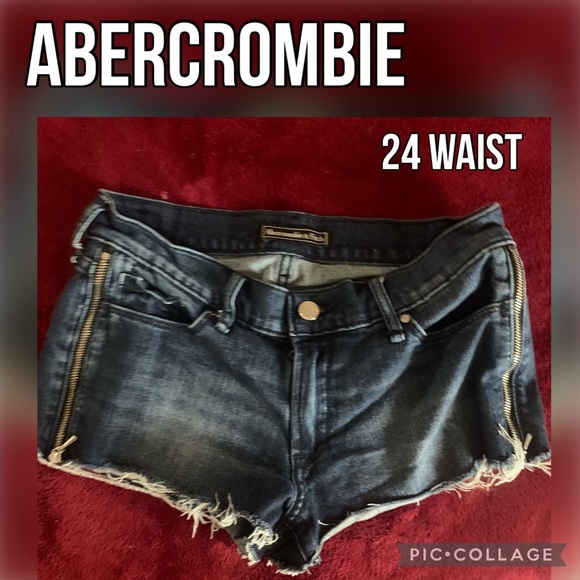 Abercrombie denim shorts with side zipper 24 - Picture 1 of 9